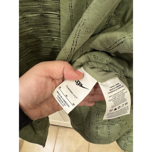 NWT Nike Yoga Therma-FIT Luxe Sz M Reversible Kimono Wrap Jacket Green Oversized - Picture 7 of 11
